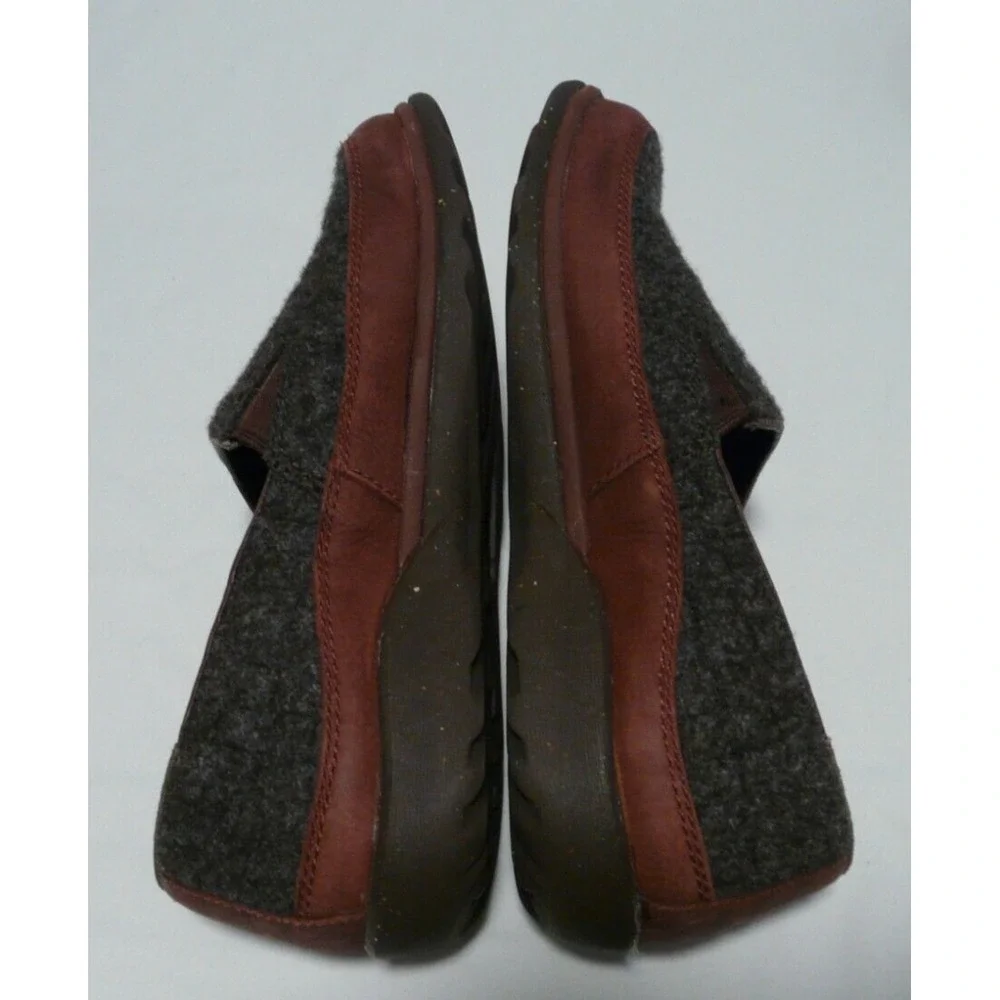 Chaco Womens 7 Sloan Baker Chocolate Wool‎ Leather Slip On Casual Shoes J105804